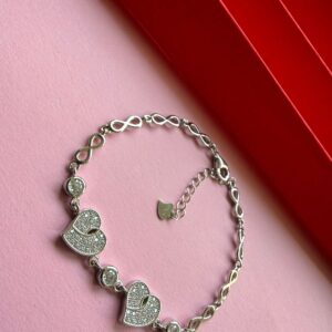 Silver Eternal Hearts Bracelet